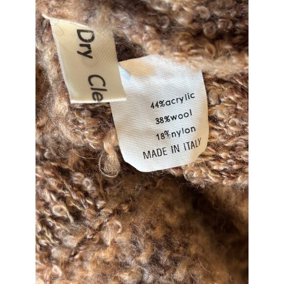 Vintage 80s Knit Cardigan The Broadway Made in Italy Wool Blend Ombre Women's L - Picture 4 of 8